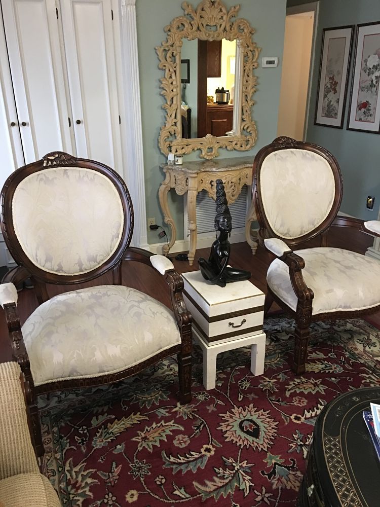 Solid red mahogany chair set